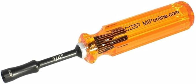 MIP 9807 1/4??Standard Hex Nut Driver RC Tool ??Precision Grip Hex Screwdriver with Deep Socket for RC Car Repair, Made 100% in USA