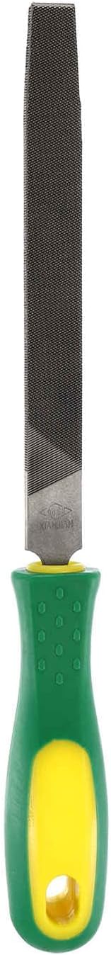 HARFINGTON Tip Medium Cut File 6" Double Cut Teeth High Carbon Steel Hand Rasp File with Plastic Handle for Metal Wood Deburring Removing