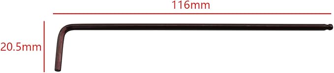 2PCS 2.5mm L Shaped Long Arm Repairing Tool Ball End Hex Key Wrench