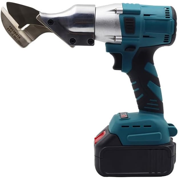 Electric Metal Scissors, Cordless Metal Sheet Shears, 180N.m Torque Metal Cutter with 2pcs 3000mAh Batteries 360 Degree Pivoting Head for Cutting Steel, Aluminium, Plastic, Fabric