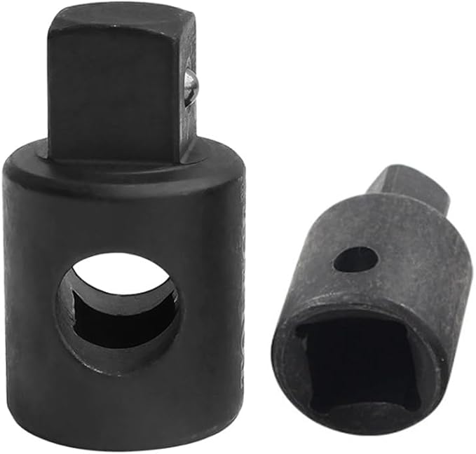 2 Pcs 1/2 Inch Drive (F) x 3/8 Inch (M) Socket Reducer, Female to Male, Cr-V (Black)