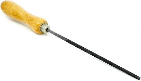 Benchmark Abrasives 6" Round Hand File Without Handle, American Pattern Metal Files, Hardened Steel Deburr Tool for Shaping Metal, Plastic, Aluminum, Stone Carving, Metalworking, Woodworking (6")