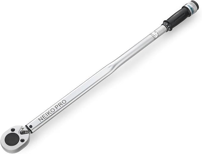 Neiko PRO 03711B 3/4??Torque Wrench, 3/4??Drive SAE, 50-300 Ft-Lb, 34??Length, Adjustable Click Torque Wrench, Chrome Vanadium Cr-V Steel