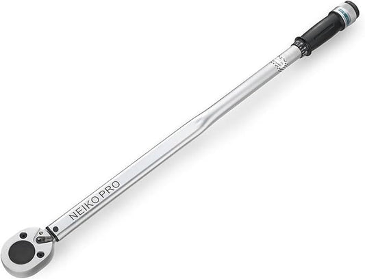 Neiko PRO 03711B 3/4??Torque Wrench, 3/4??Drive SAE, 50-300 Ft-Lb, 34??Length, Adjustable Click Torque Wrench, Chrome Vanadium Cr-V Steel