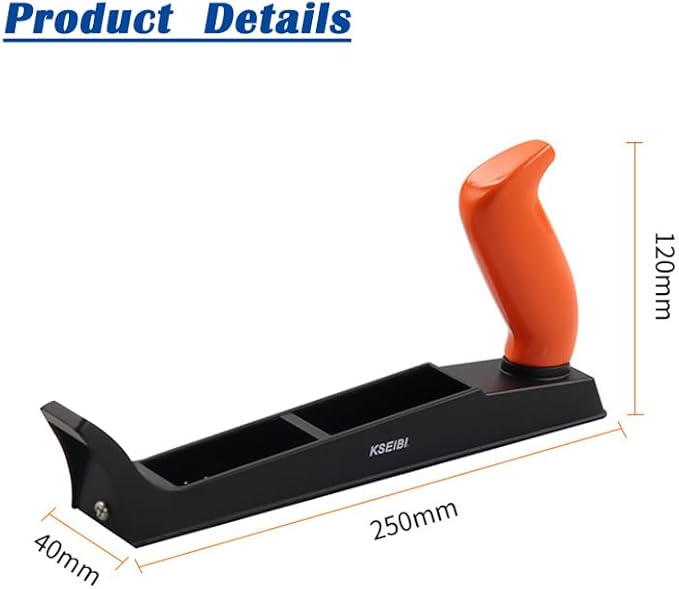 TopHomer 250mm Metal Wooden Plane Ideal Woodworking Craft Hand Tool for Surface Smoothing Trimming Planing Easy to Use