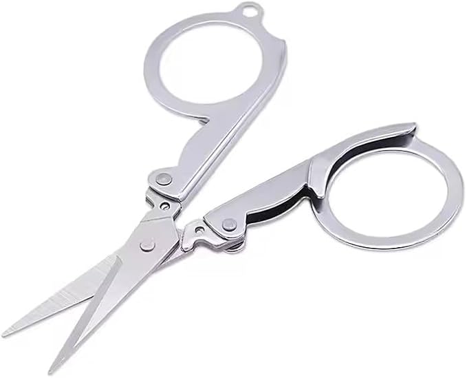 Compact Folding Scissors, TSA-Approved, Stainless Steel Travel Size, 3.9 Inch Unfolded