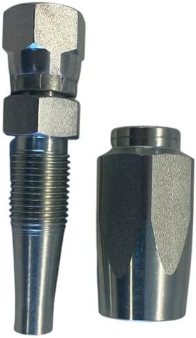 20 Ft R16-04 Hydraulic Hose Kit with (4) 1/4" JIC Reusable Fittings | Hydraulic Hose Assembly for RV, Trailers & Industrial Systems | 1/4" JIC Field-Attachable Hose Kit