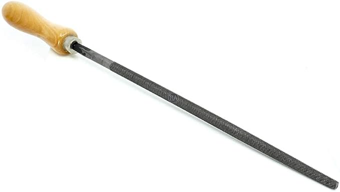 Benchmark Abrasives 10" Round Hand File Without Handle, American Pattern Metal Files, Hardened Steel Deburr Tool for Shaping Metal, Plastic, Aluminum, Stone Carving, Metalworking, Woodworking (10")