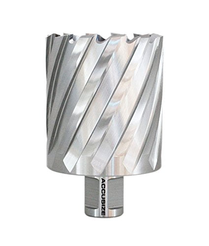 Accusize Industrial Tools 2-3/16'' by 2'' Cutting Depth H.S.S. Annular Cutter with 1 Pc Pilot Pin, 2081-2040Pin