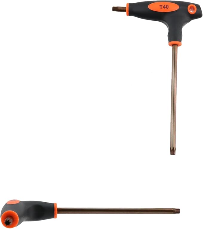 Antrader T40 Torx Screwdriver,Anti Tamper Proof Torx Key,S2 Steel T-Handle Dual End Wrench-2Pcs