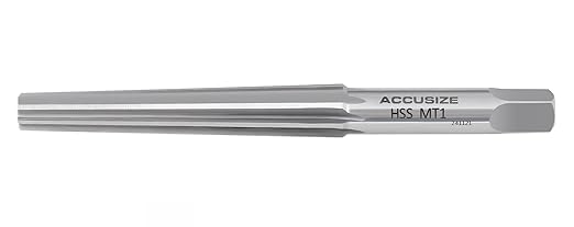 Accusize Industrial Tools H.S.S. Morse Taper Finishing Reamer, MT1, 2802-0001