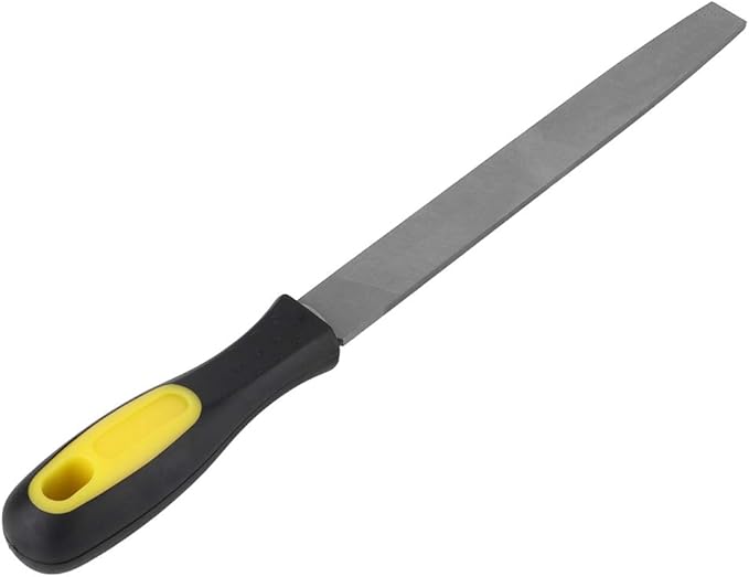 Eboxer 8in Flat Mill File, with Ergonomic Handle, Smooth Blade, T12 Carbon Steel Metal File Sharpening for Drills and All, Shears, Lawn Mower Blade and so on