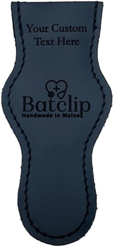 Custom Personalized BATCLIP SHEARS ??Handmade Leather EMT Shears Holster | Custom Engraved | Belt or Vest Clip | Left or Right-Handed | Titanium Shears Included | Made in Maine (Navy Blue)