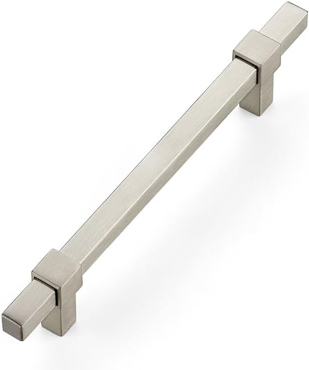 1 Pack Brushed Nickel Cabinet Handles - 5" Hole Center Cabinet Pulls Drawer Pulls Cabinet Hardware Kitchen Handles for Cabinets