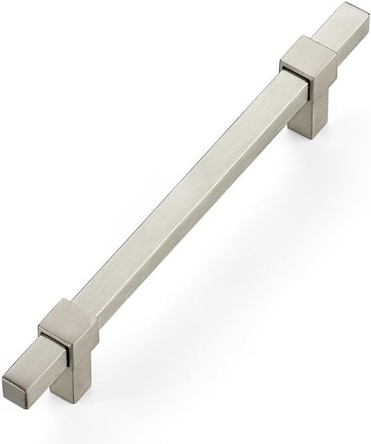 1 Pack Brushed Nickel Cabinet Handles - 5" Hole Center Cabinet Pulls Drawer Pulls Cabinet Hardware Kitchen Handles for Cabinets