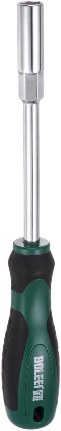 HARFINGTON Metric Nut Driver 10mm CR-V Non-Magnetic Tip Hollow Shafts Hex Socket Screwdriver with Non-Slip Handle for Automobile Repair