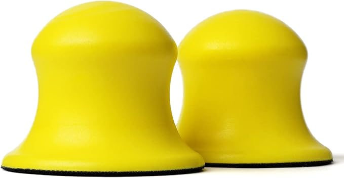 2 Pcs 3" Hand Block Round - Hand Sanding Block Hook and Loop For Adhesive Backed Sanding Sheets and Rolls