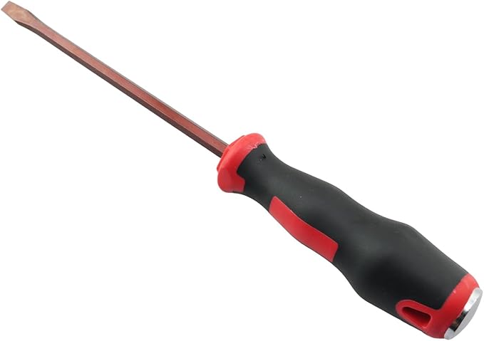 Knockout Screwdriver High Hardened S2 Shank Alloy Steel Flat Head Soft Cover Rubber Handle For Mechanical Hardware Slotting Removal Maintenance