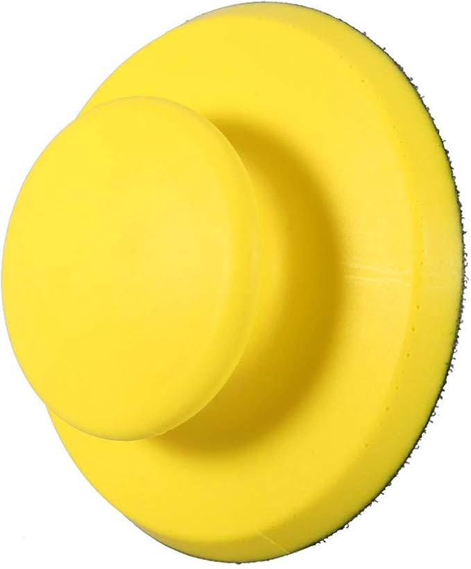 YWBL-WH 5 Inch Hand Sanding Blocks Round Foam Sanding Pad Block Backing Plate for Sanders or Polishers, Sandpaper