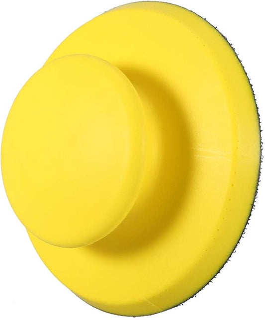 YWBL-WH 5 Inch Hand Sanding Blocks Round Foam Sanding Pad Block Backing Plate for Sanders or Polishers, Sandpaper