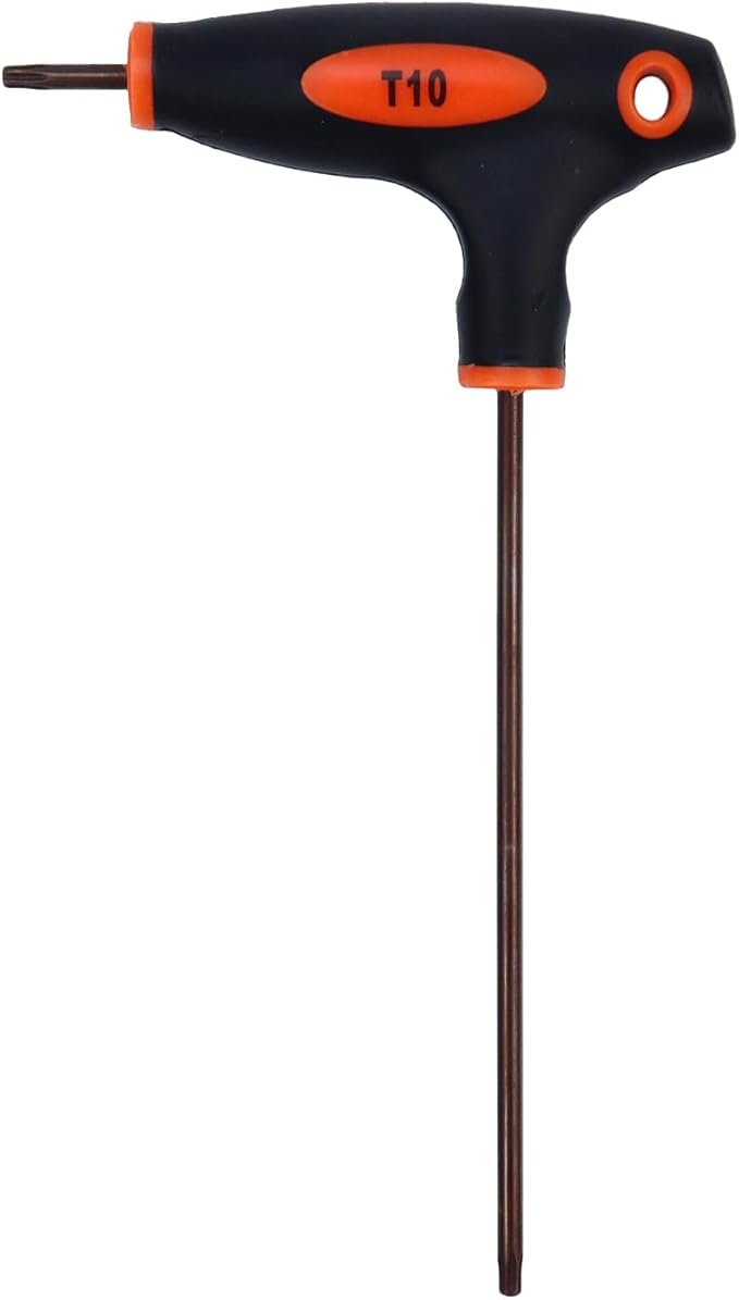 Antrader T10 Torx Screwdriver,Anti Tamper Proof Torx Key,S2 Steel T-Handle Dual End Wrench-1Pcs