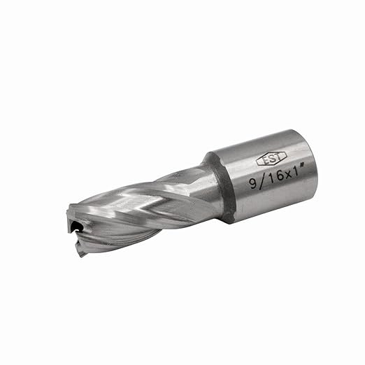 EST HSS M2AL Annular Cutter 1" DOC with 3/4" Weldon Shank for Magnetic Drill Press (D9/16" X 1")
