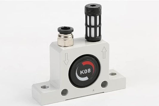 K 1/4'' K08 Thread Pneumatic Vibrator Power Concrete Vibrator Ball Type Aluminum Alloy Air Turbine Oscillator with Silencer
