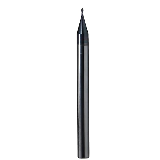1.5mm Mill Dia 2Flutes 55HRC Standard Micro Grain Solid Carbide Ball Nose Coated End Mill Metric CNC Router Bits Cutter Tool for Hardened Steels