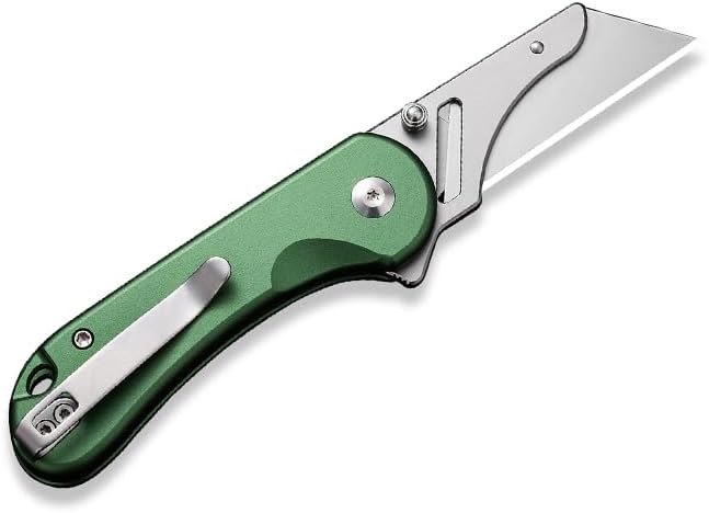CIVIVI Folding Utility Knife Box Cutter, Elementum Utility Pocket Edc Knife with 3Pcs Extra Razor Blades, Three Ways to Open, Ideal Gifts for Men Women C23039B-3