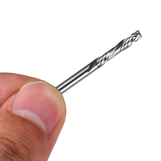 HOZLY 1/8 Inch Shank Carbide End Mills Up & Down Cut CNC Spiral Router Bits 2 Flutes Milling Cutter Compression Router Bit for Engraving Milling Woodworking Pack of 5