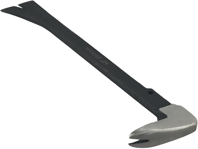 Nail Puller Extractor and Remover Tool with Dual Strike Zones, Precision Claws for Embedded or Headless Nails, Metal Carpentry Pry Bar for Woodworking and Household Repairs, Silver(A)