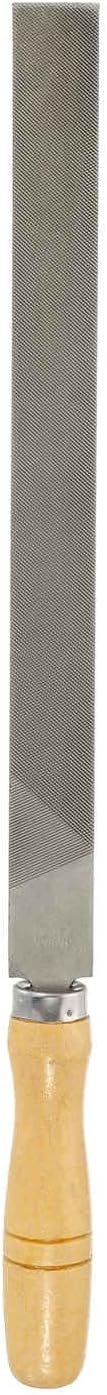 HARFINGTON Flat Medium Cut File 14" Double Cut Teeth High Carbon Steel Hand Rasp File with Wood Handle for Metal Wood Deburring Removing