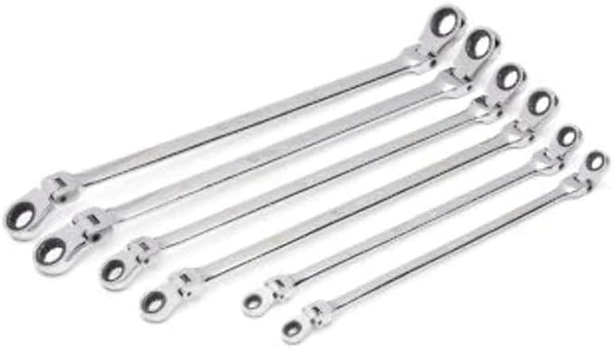 GEARWRENCH 6 Piece 90-Tooth 12 Point Metric GearBox Double Flex Ratcheting Wrench Set | 86830