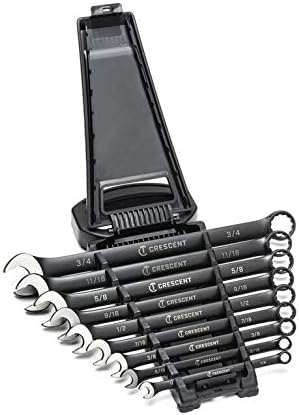 Crescent 9 Piece X10 12 Point Long Pattern Combination SAE Wrench Set - CCWS9BS