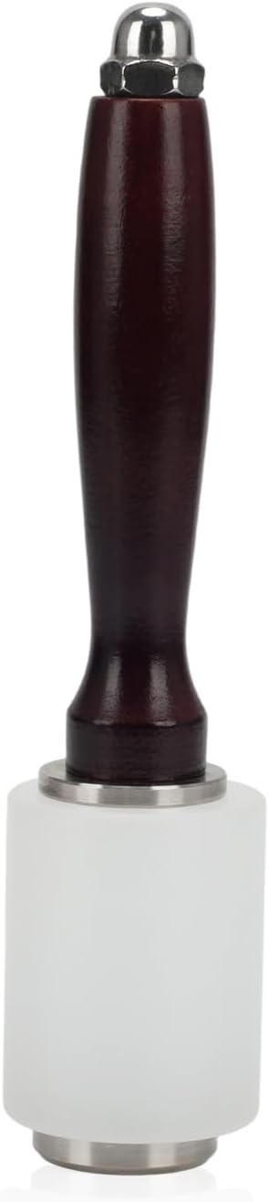 Leather Carving Hammer Mallet Wood Handle Nylon Hammer Mallet for Leathercraft Leather Carving DIY Leathercraft Mallet, Nylon Head Wood Handle (I head)