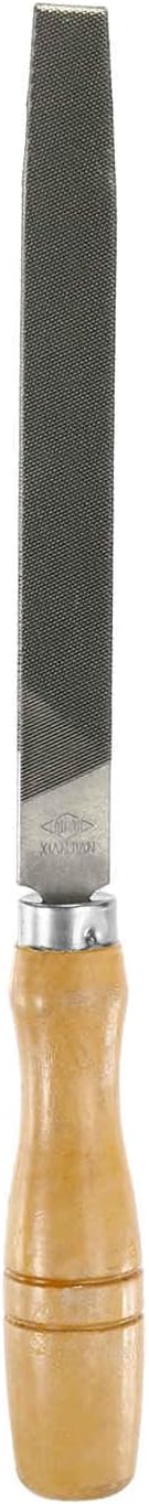 HARFINGTON Tip Medium Cut File 6" Double Cut Teeth High Carbon Steel Hand Rasp File with Wood Handle for Metal Wood Deburring Removing