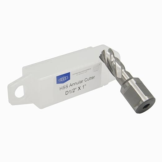 EST HSS M2AL Annular Cutter 1" DOC with 3/4" Weldon Shank for Magnetic Drill Press (D1/2" X 1")