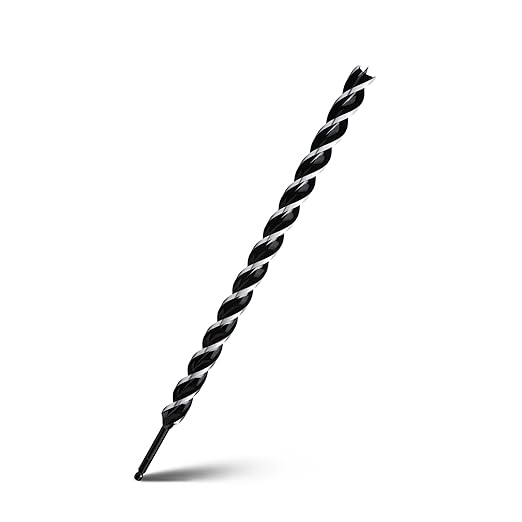 1-1/8" x 24" Auger Drill Bit for Wood, Hex Shank Tri Flute Ship Auger Long Drill Bit for Soft and Hard Wood,Tree Stump,Plastic,Drywall and Composite Materials