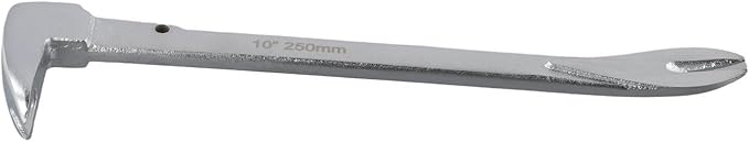 Nail Puller Extractor and Remover Tool with Dual Strike Zones, Precision Claws for Embedded or Headless Nails, Metal Carpentry Pry Bar for Woodworking and Household Repairs, Silver(D)