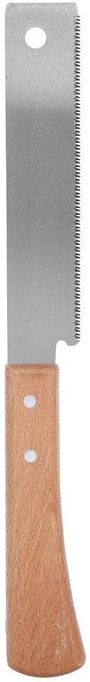 Small Hand Saw, Japanese Double Pull Saw with Wooden Handle, Flush Cutting Trim Tool for Carpentry, 12In