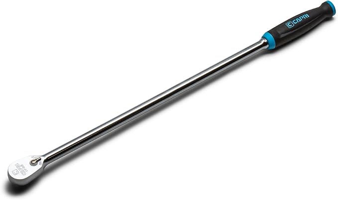 Capri Tools 3/8 in. Drive Fine 90-Tooth Extra Long Ratchet, Ergonomic Soft Grip, 20 in. Long