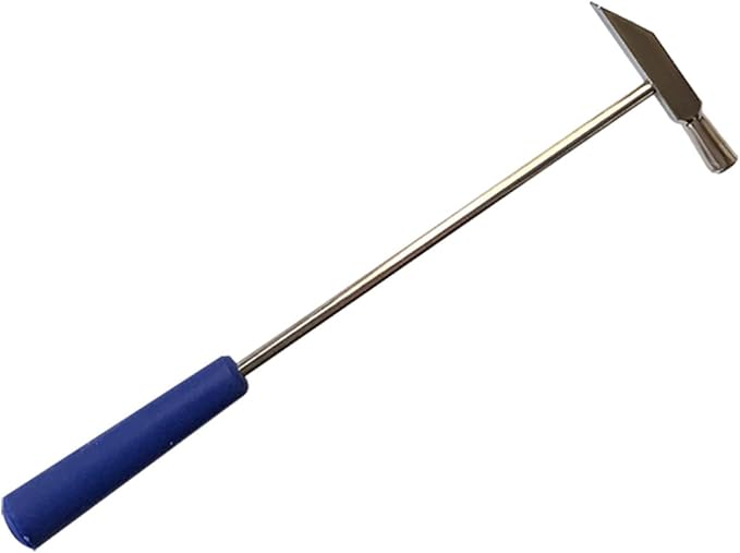 Dual Head Small Hammer, 8 Inches, Plastic Head and Metal Head, Black Plastic Grip, Double face Jewelry Mallet, Mini Hammer for Watch, Tuning, Woodworking, Toys, DIY, Leather, Instruments