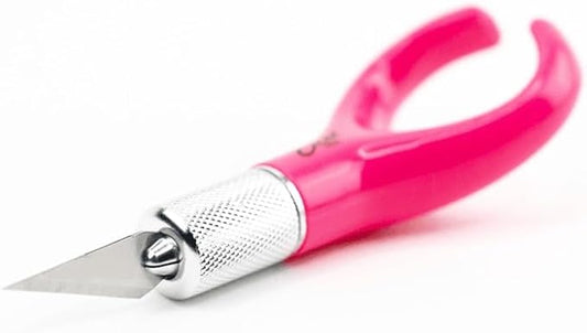 Excel Blades K71 Fingertip Craft Knife ??7-Inch Ergonomic Hobby Knife with Finger Loop ??Precision Cutting Tool for Paper, Vinyl, Foam, and Stencils ??Includes #11 Blade and Safety Cap ??Pink