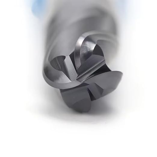 1/2" Extra Long Carbide Ball Nose End Mill for Alloy Steels/Hardened Steels, 4" Overall Length End Mill Bits, 4 Flute HRC 55 Deg AlTiN Coating, CNC Router Bits (1 Pieces)
