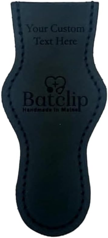 Custom Personalized BATCLIP Shears ??Handmade Leather EMT Shears Holster | Custom Engraved | Belt or Vest Clip | Left or Right-Handed | Titanium Shears Included | Made in Maine (Black)