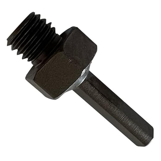 5/8"-11 Male to 3/8" Shank (Short) Core Drill Adapter for Core Bits. Heat-Treated Steel with high Strength for Longer Durability.