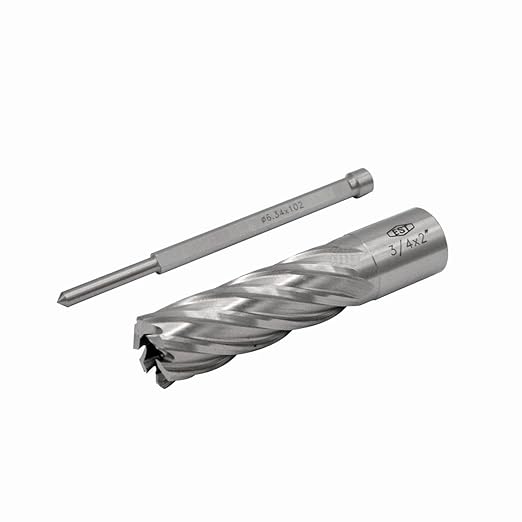 HSS M2AL Annular Cutter 2" DOC with 3/4" Weldon Shank for Magnetic Drill Press by EST (D3/4" X 2")