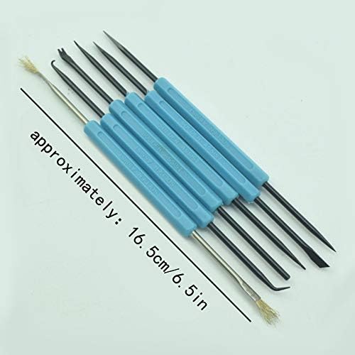 Professional welding auxiliary tools 6 double-sided repair tools, 2 precision tweezers, soldering iron accessories DIY accessories, suitable for electronic repair and welding