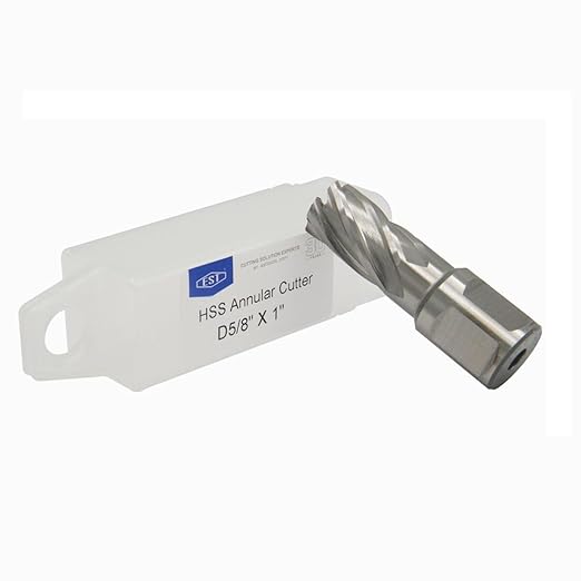 EST HSS M2AL Annular Cutter 1" DOC with 3/4" Weldon Shank for Magnetic Drill Press (D5/8" X 1")