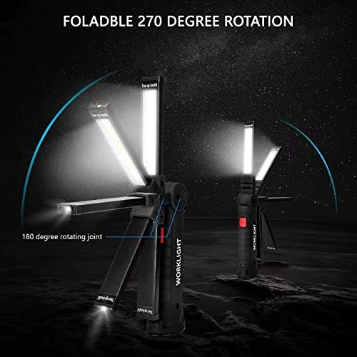 Tool Gifts for Men 2Pack Rechargeable LED Work Lights with Magnetic Base, 360째 Rotation,Versatile Lighting for Repairs, Outdoors,Christmas Gifts,Stocking Stuffers Mens Gifts